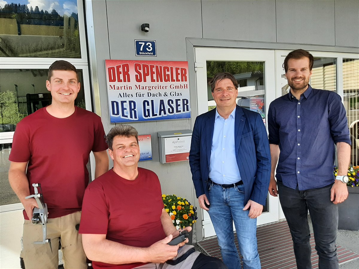 Betriebsbesuch Spengler und Glaser Martin Margreiter