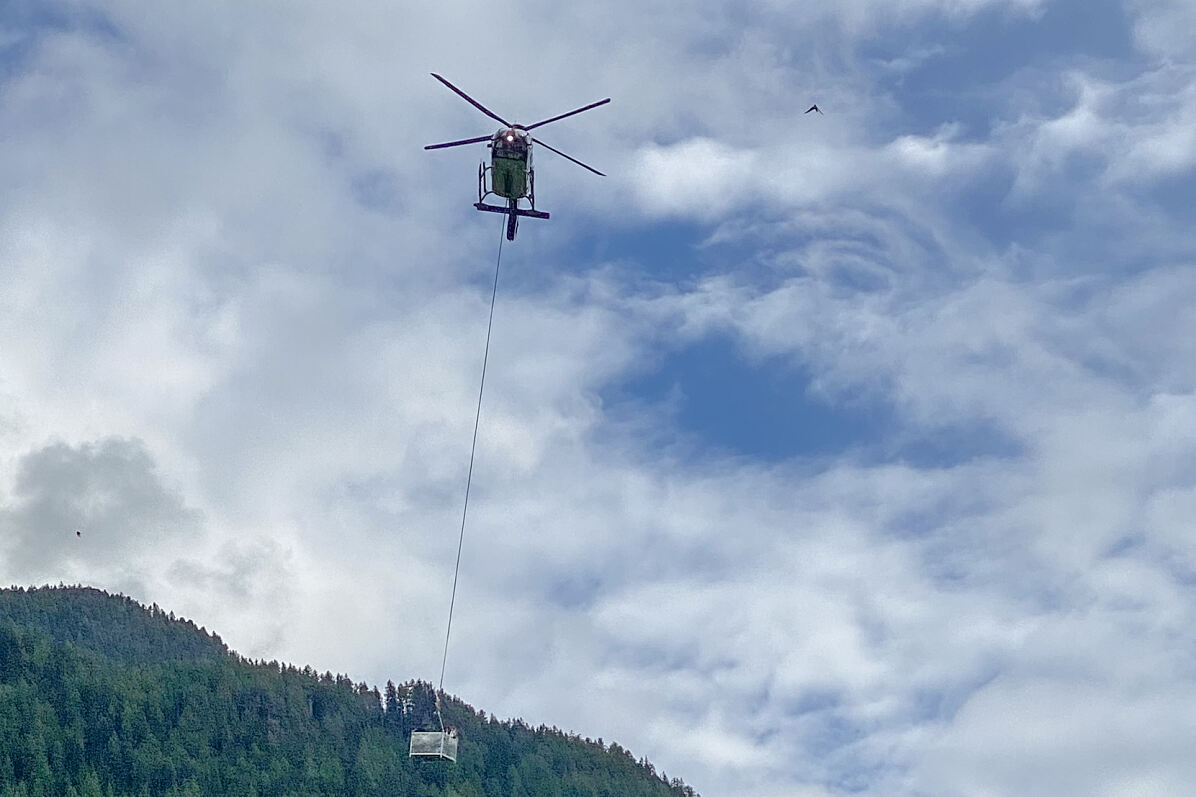 Lebensmittellieferungen für das hintere Ötztal