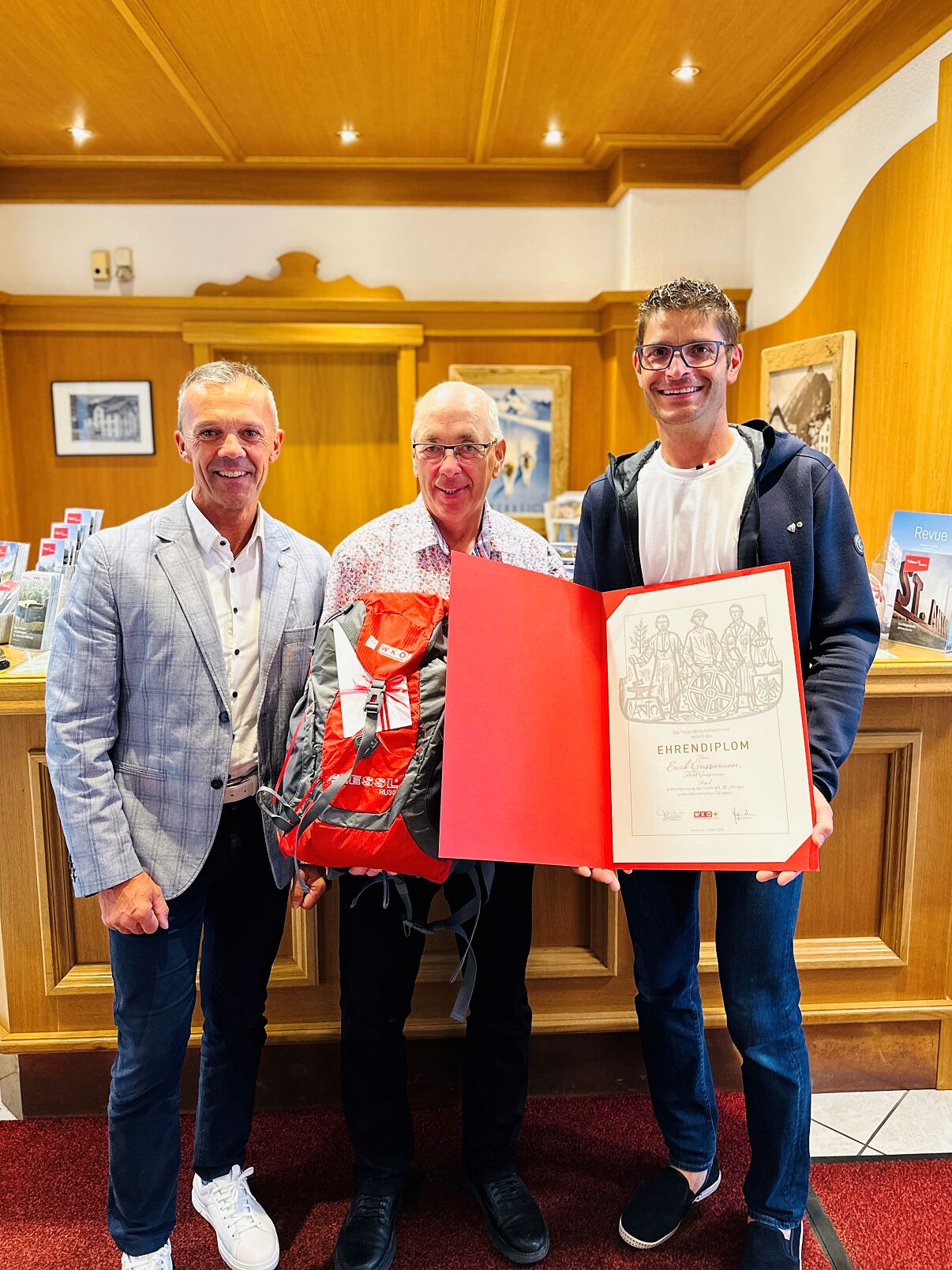 Unternehmerehrung Erich Grissemann in Flirsch