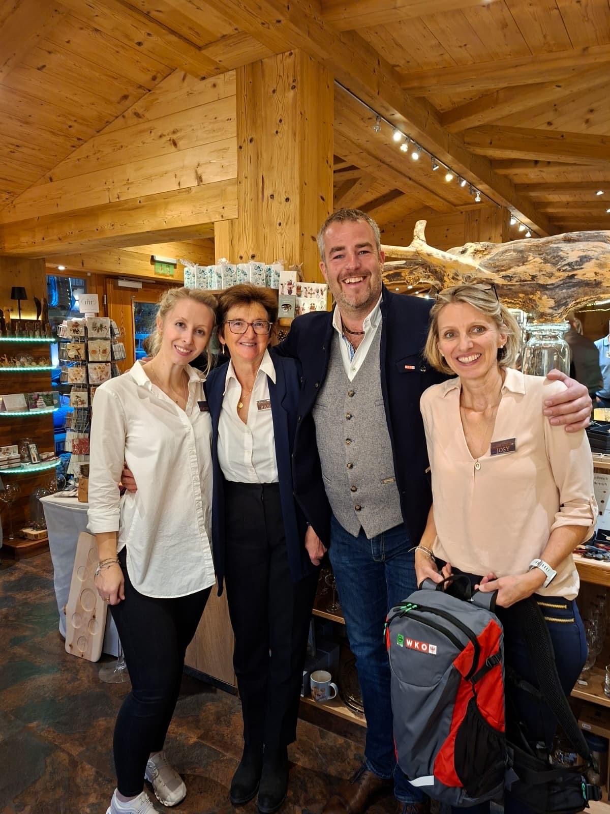 Tochter Veronika Aufschnaiter, Bärnthaler Barbara, Hermann Huber, Josy Aufschnaiter WK Kitz